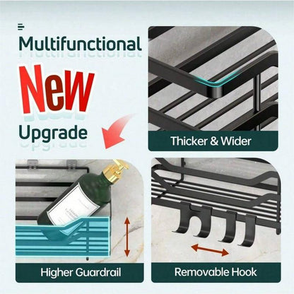 3-Pack No-Drill Shower Caddy Shelves [Upgraded & Extra Thick], Large Capacity Wall-Mounted Bathroom Organizer, Holds up to 50LBS Bathroom Shelves