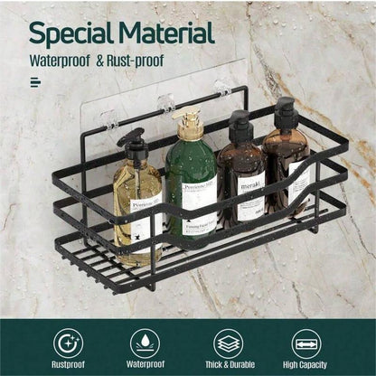 3-Pack No-Drill Shower Caddy Shelves [Upgraded & Extra Thick], Large Capacity Wall-Mounted Bathroom Organizer, Holds up to 50LBS Bathroom Shelves