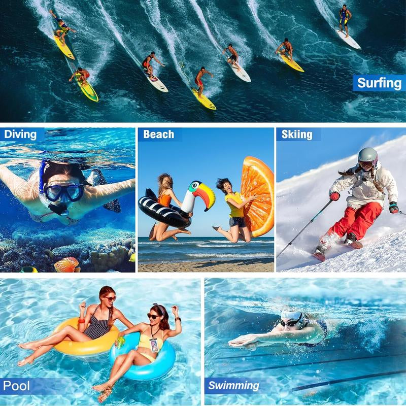 4 Pack Waterproof Phone Pouch IPX8 Universal Waterproof Case Dry Bag Phone Protector for Iphone 15 14 13 12 11 Pro Max plus XS XR X 8 Galaxy S23 S22 S21 S20 Pixel up to 7.5"(Multicolor 4) Organiser Plastic Strap Window