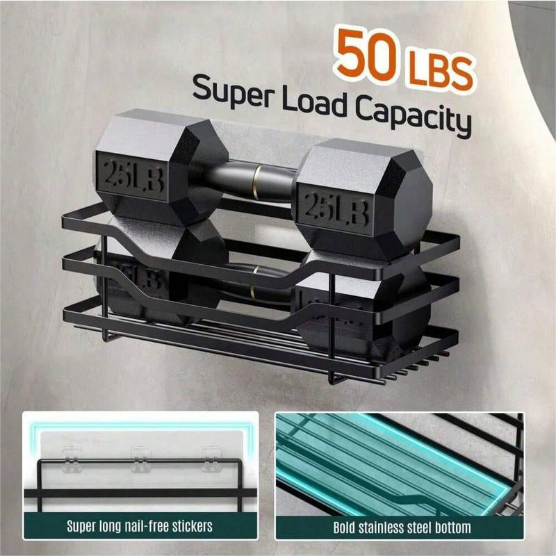 3-Pack No-Drill Shower Caddy Shelves [Upgraded & Extra Thick], Large Capacity Wall-Mounted Bathroom Organizer, Holds up to 50LBS Bathroom Shelves